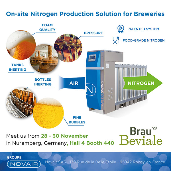 NOVAIR participates in the trade show Brau Beviale 2023