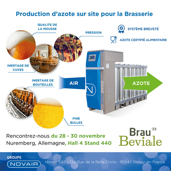 NOVAIR participe au salon Brau Beviale 2023